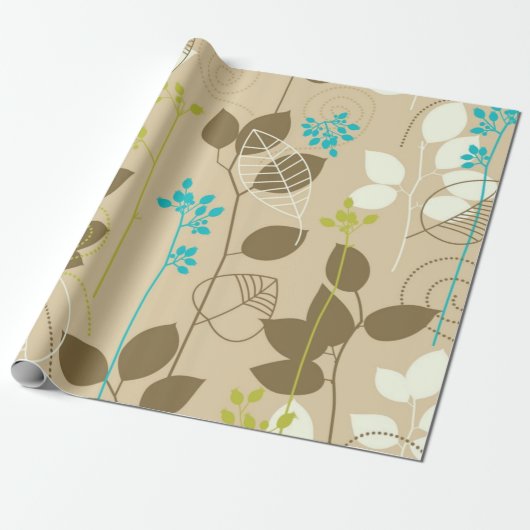 Papier Cadeau Motif automne (Déroulé)