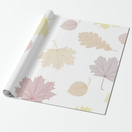 Papier Cadeau Motif automne (Déroulé)
