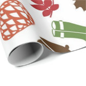 Papier Cadeau Motif automne (Coin rond)