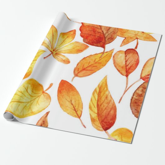 Papier Cadeau Motif automne (Déroulé)
