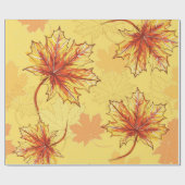 Papier Cadeau Motif automne (Plat)