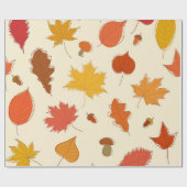 Papier Cadeau Motif automne (Plat)