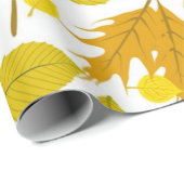 Papier Cadeau Motif automne (Coin rond)