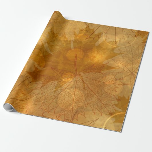 Papier Cadeau Motif automne (Déroulé)