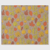 Papier Cadeau Motif automne (Plat)