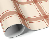 Papier Cadeau Motif Automne Rustique Plaid Grid (Coin rond)