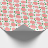 Papier Cadeau motif aux fleurs roses (Coin)