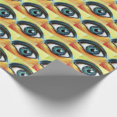 Papier Cadeau Motif aux yeux bleus (Coin)