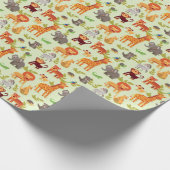 Papier Cadeau Motif Avec Animaux De Cartoon (Coin)