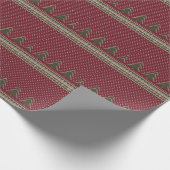 Papier Cadeau Motif avec arbres de Noël (Coin)