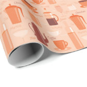 Papier Cadeau Motif avec boissons et texte (Coin rond)