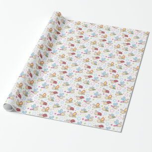 Papier Cadeau motif avec des insectes