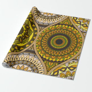 Papier Cadeau Motif avec mandalas. Éléments décoratifs vintages