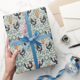 Papier Cadeau Motif avec pic-blanc à bec ivoire
