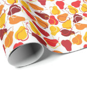 Papier Cadeau Motif avec poires (Coin rond)