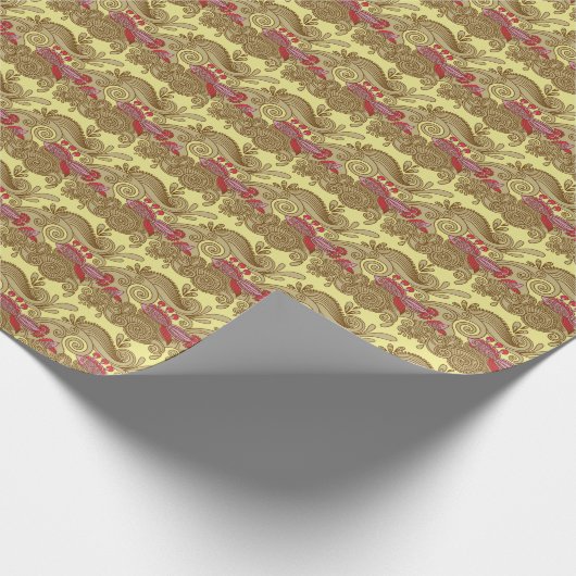 Papier Cadeau Motif Avec Poisson Et Vague (Coin)