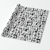 Papier Cadeau Motif avec portraits des plus grands compositeurs (Déroulé)