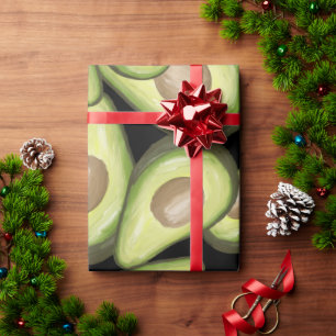 Papier Cadeau Motif Avocado de légumes frais et gourmet