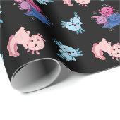 Papier Cadeau Motif Axolotl mignon (Coin rond)