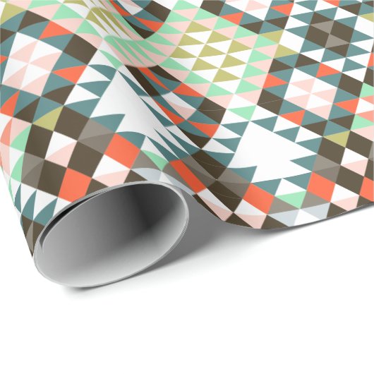 Papier Cadeau Motif aztèque géométrique tribal CBendel (Coin rond)