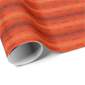 Papier Cadeau Motif aztèque orange rustique (Coin rond)