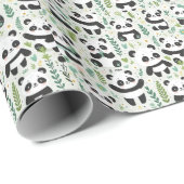 Papier Cadeau Motif Baby Panda (Coin rond)