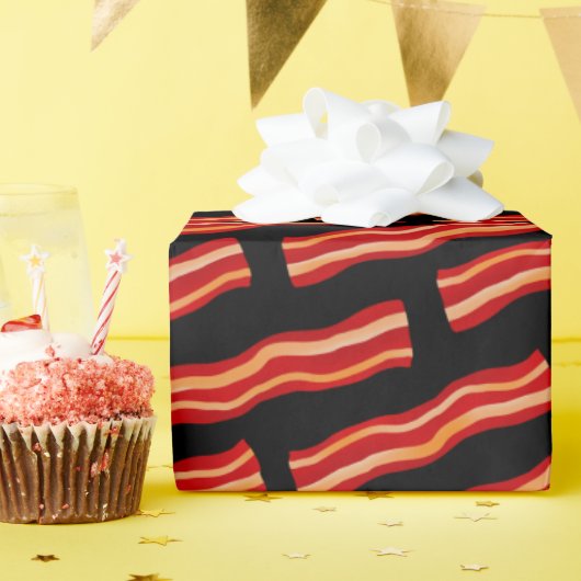 Papier Cadeau Motif Bacon savoureux (Fête d'anniversaire)