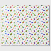 Papier Cadeau Motif Baies Mixtes (Plat)