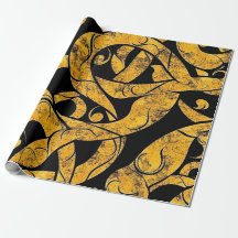 Motif Batik jaune et noir