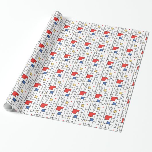 Papier Cadeau Motif Bauhaus (Déroulé)