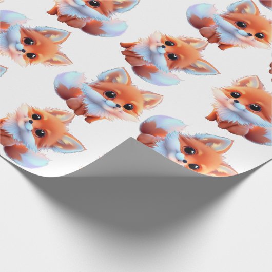 Papier Cadeau Motif bébé fox (Coin)