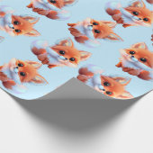 Papier Cadeau Motif bébé fox (Coin)