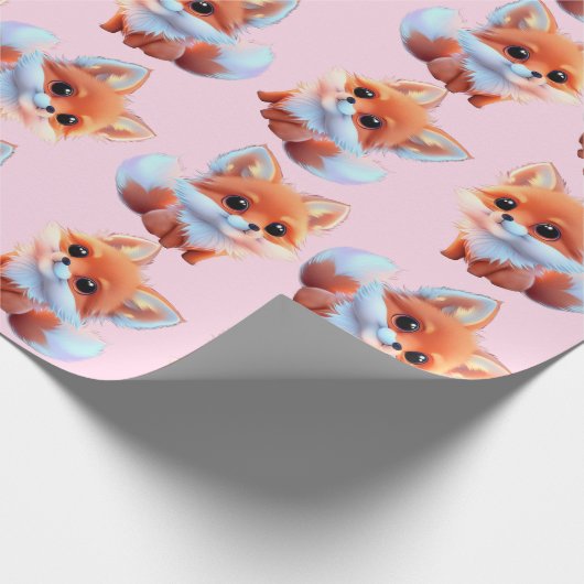 Papier Cadeau Motif bébé fox (Coin)