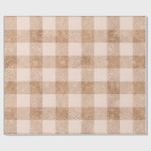 Papier Cadeau Motif beige de plaid (Plat)