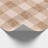 Papier Cadeau Motif beige de plaid (Coin)