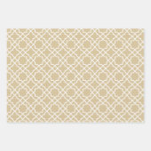 Papier cadeau Motif Beige or Arabesque (Devant 2)