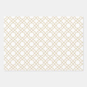 Papier cadeau Motif Beige or Arabesque (Devant)