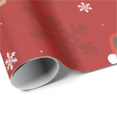 Papier Cadeau Motif berger allemand de Noël (Coin rond)