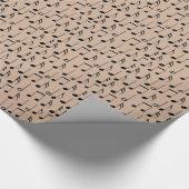 Papier Cadeau Motif Black Music Notes (Coin)