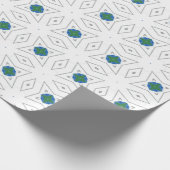 Papier Cadeau Motif blanc à points verts (Coin)