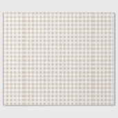 Papier Cadeau Motif blanc beige de guingan (Plat)