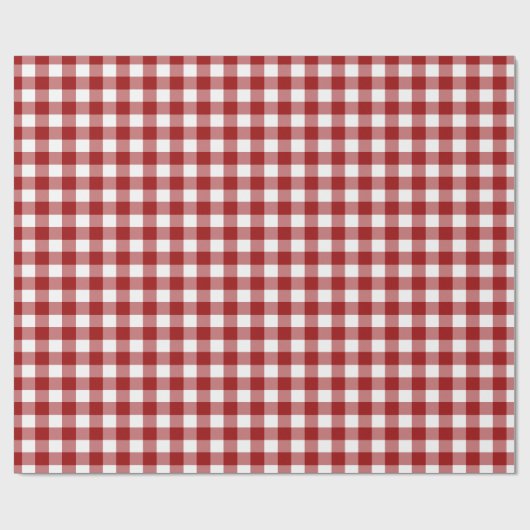Papier cadeau Motif blanc blanc rouge chèque (Plat)