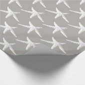 Papier Cadeau Motif blanc côtier d'étoiles de mer (Coin)