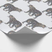 Papier Cadeau Motif blanc d'animal léopard simple (Coin)