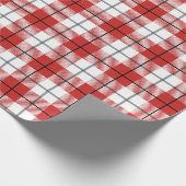 Papier Cadeau Motif blanc de pays rustique et noir rouge de (Coin)