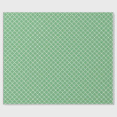 Papier Cadeau Motif blanc écossais à la menthe de printemps (Plat)