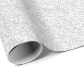 Papier Cadeau Motif blanc élégant (Coin rond)