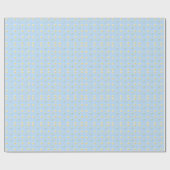 Papier Cadeau Motif blanc et bleu clair (Plat)