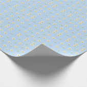 Papier Cadeau Motif blanc et bleu clair (Coin)