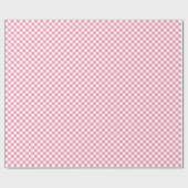 Papier Cadeau Motif blanc rose de damier (Plat)